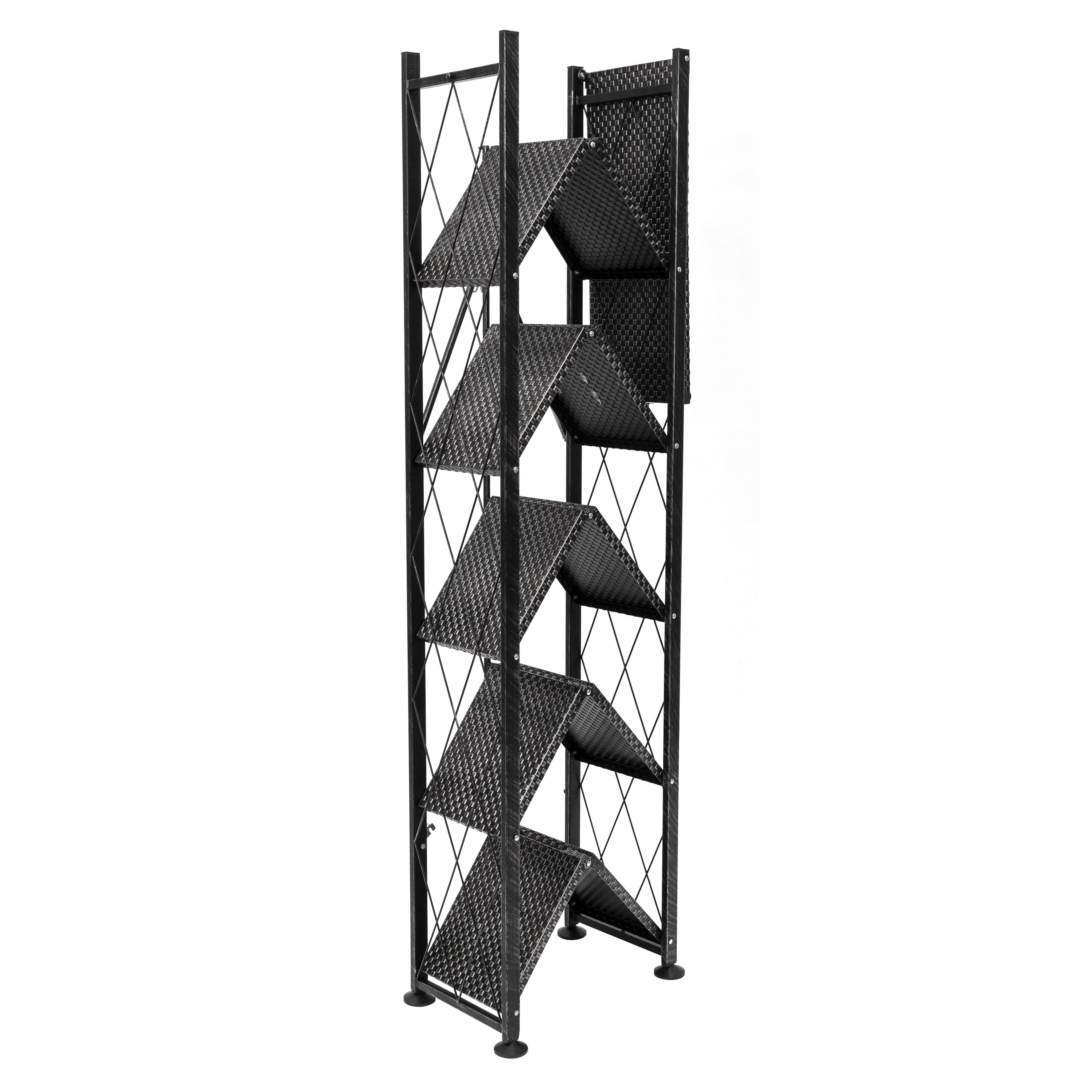 Origami 6-Tier Book Shelf, Black