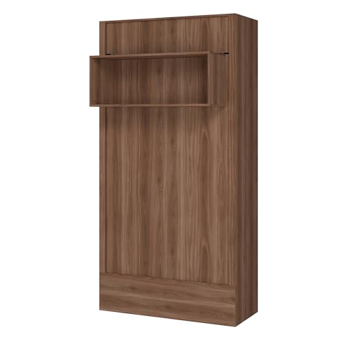 Oakland Living Easy-Lift Full Murphy Wall Bed in White with Shelf