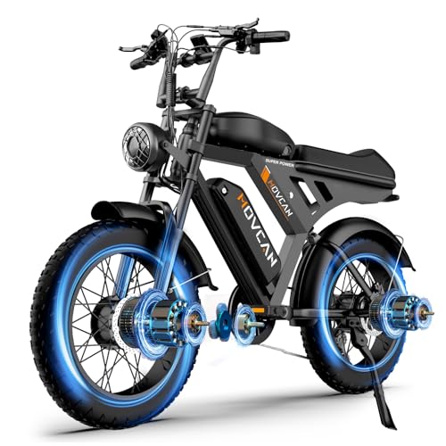 MOVCAN V30 Series Electric Bike for Adults 3000W/1500W/1000W Motor 20" Fat Tire Ebike,37.5MPH/32MPH/28MPH 120/70 Miles