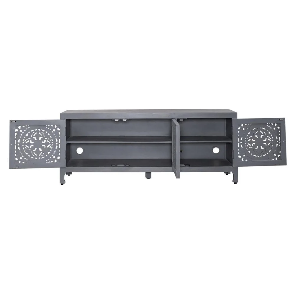 Marisol Multi 65 Inch 3 Door Accent TV Stand