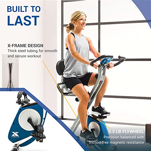 XTERRA Fitness Folding Exercise Bike, 225 LB Weight Capacity
