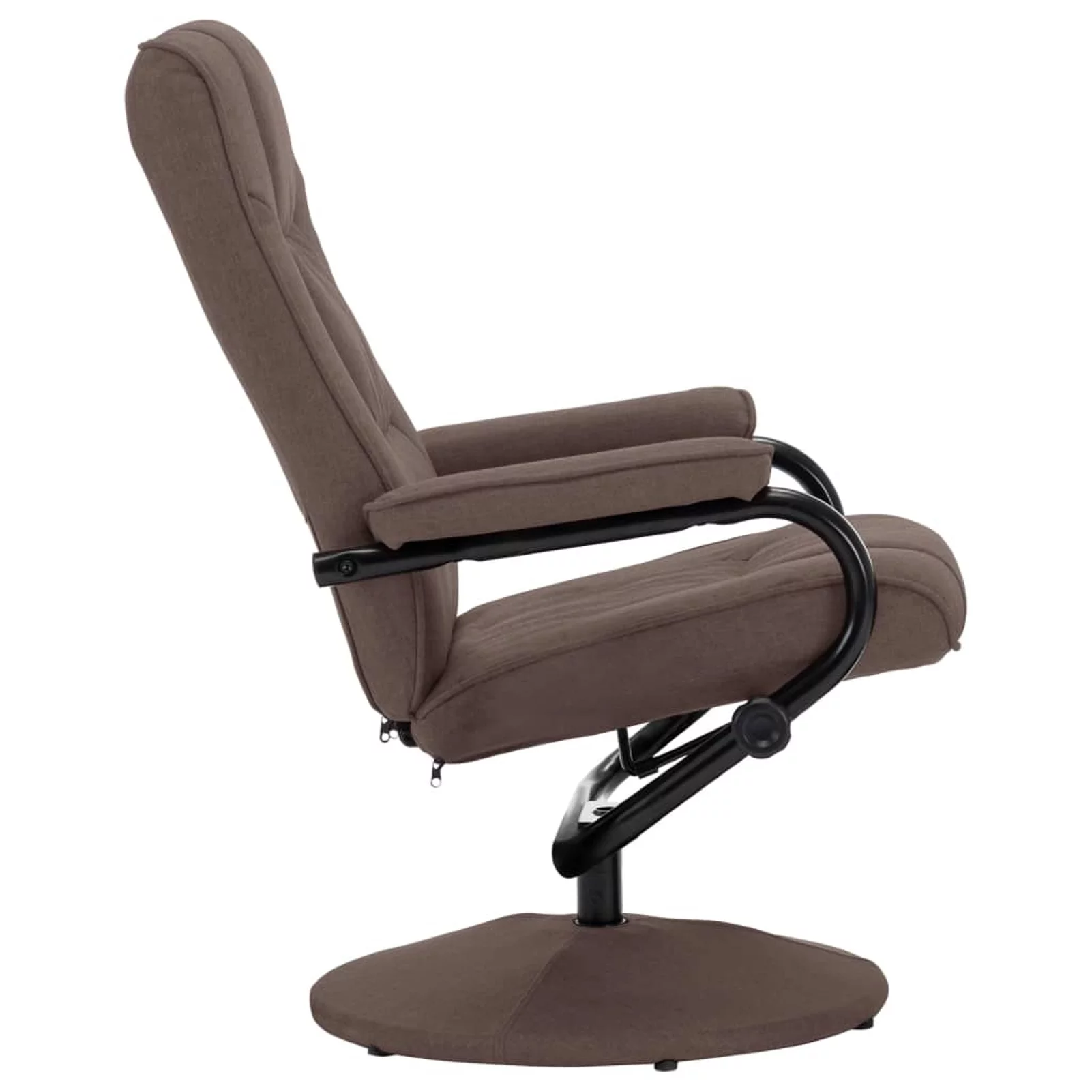 Suzicca Swivel Recliner with Ottoman Brown Fabric