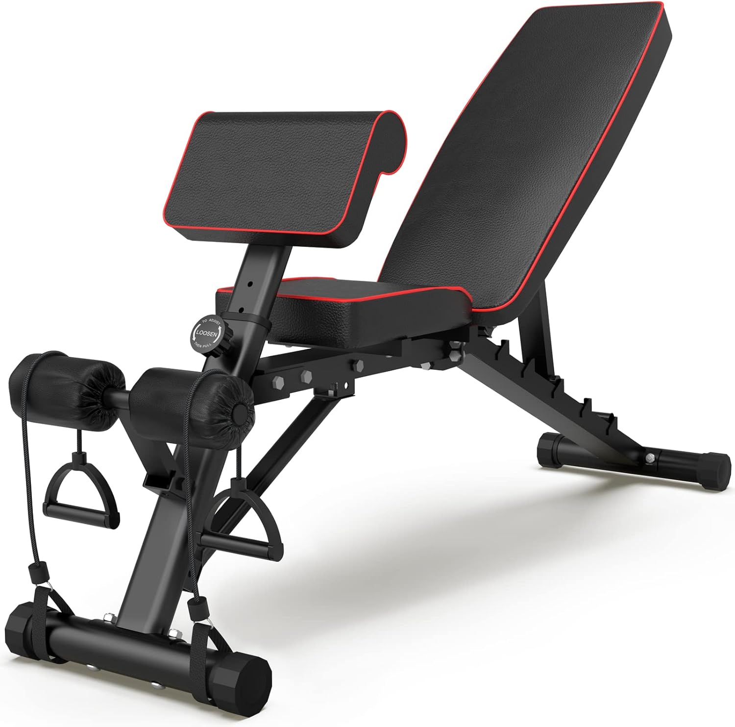 GIKPAL Weight Bench - Adjustable Workout Bench Press for Full Body Strength Training, Exercise Sit Up Incline Decline Flat Bench, 600 lbs Capacity