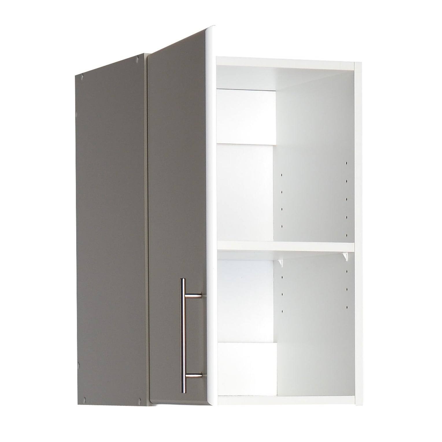 Prepac Elite Black 16 in. Stackable Wall Cabinet