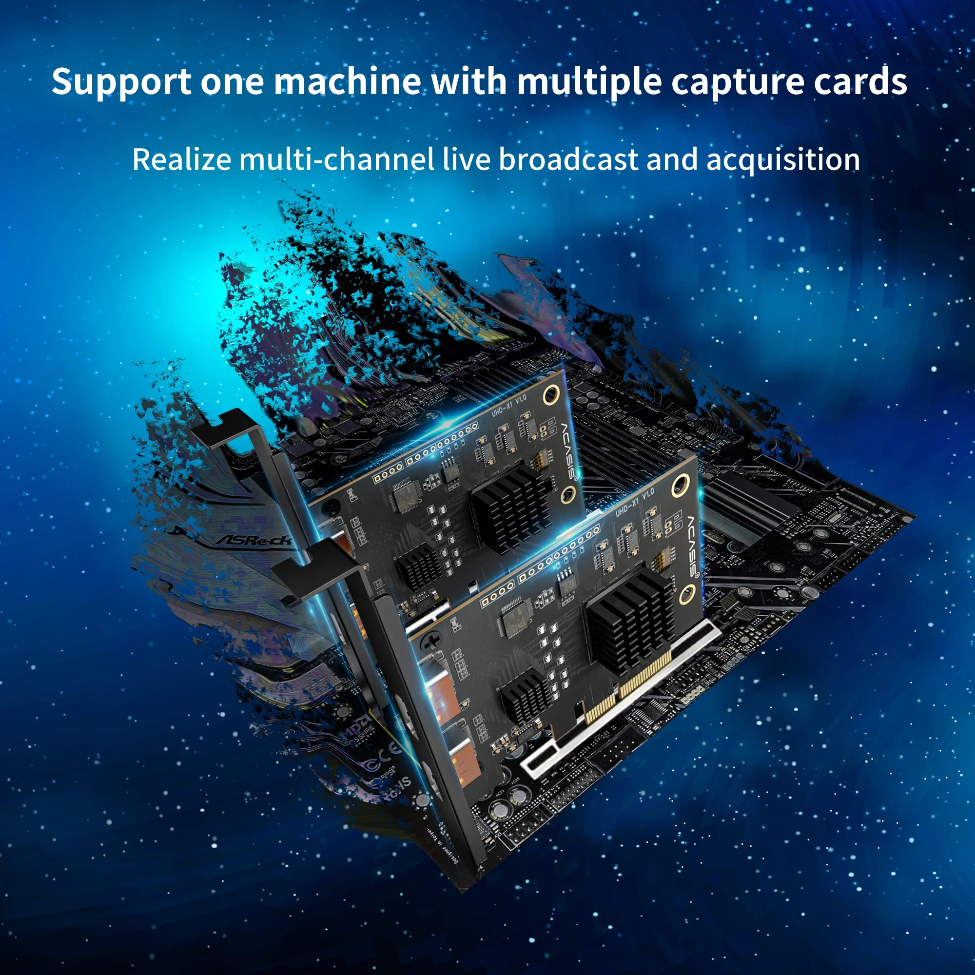 ACASIS built-in video capture card PCIEX4 4K60HZ single-source capture card for live streaming