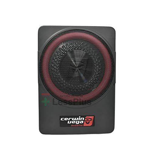 Cerwin Vega VPAS10V2 10" 550W Max / 200W RMS Low Profile Active Powered Subwoofer with Built in Amplifier Module for Working with All Vehicles