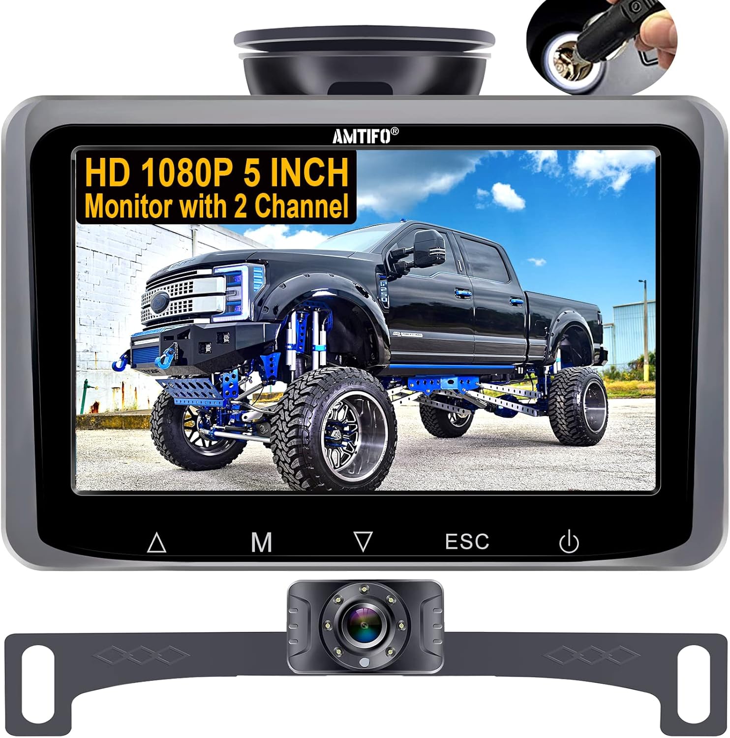 Back up Camera Systems for Car Wired Kit HD 1080P Backup Camera for Truck with 5 Inch Monitor, Rear View Cameras Easy to Install