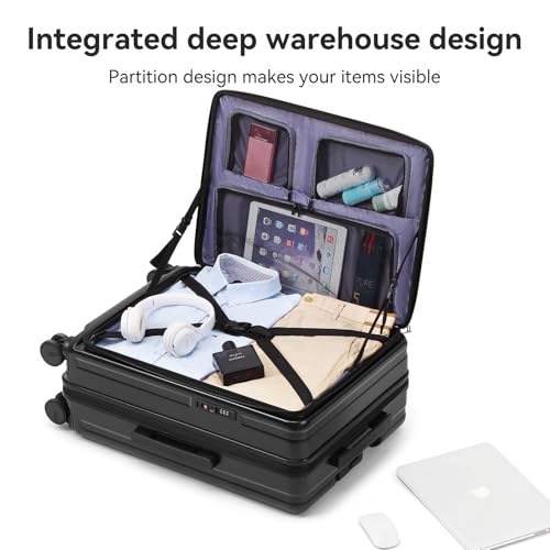 ROAMING Grace Expandable Carry On Luggage Airline Approved, 20 Inch Hardside Carry On Suitcase with Wheels