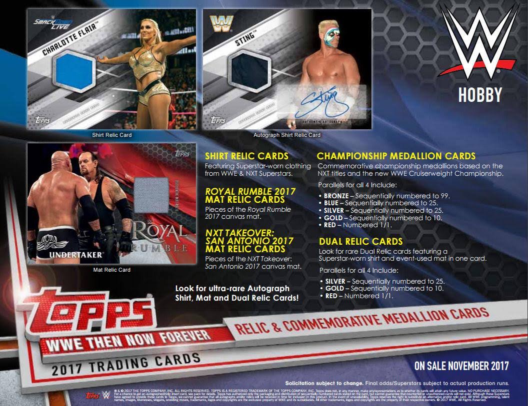 WWE Wrestling 2017 WWE Then Now Forever Trading Card Hobby Box