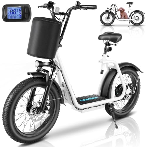 Caroma Peak 819W Adult Electric Scooters, 500Wh Battery, 30 Miles Range, 20" Fat Tire, 20 MPH Top Speed