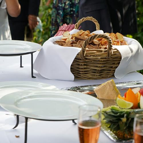 8 Foot Folding Table 96 inch Heavy Duty 8ft Plastic Portable Foldable Table with Handle Indoor Outdoor White 8' Dining Table for Picnic