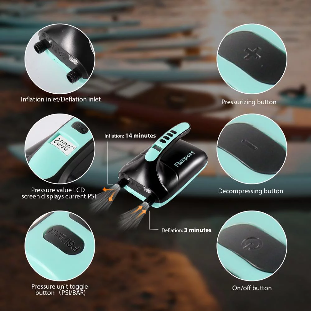 Fbsport Electric Inflatable Paddle Board, Stand UP Paddleboard 11' Length with Electric Pump SUP Accessories
