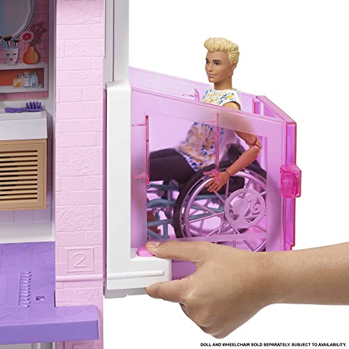 Barbie Dreamhouse (3.75-ft) 3-Story Dollhouse Playset with Pool & Slide, Party Room, Elevator, Puppy Play Area, Customizable Lights & Sounds