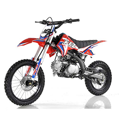 HHH DB X18 125CC Dirtbike Apollo RFZ Racing Gas Dirt Bike with Twin Spare Heave Duty Steel Frame Big Tires 17/14 inch 4 Speed Dirtbike for Youth