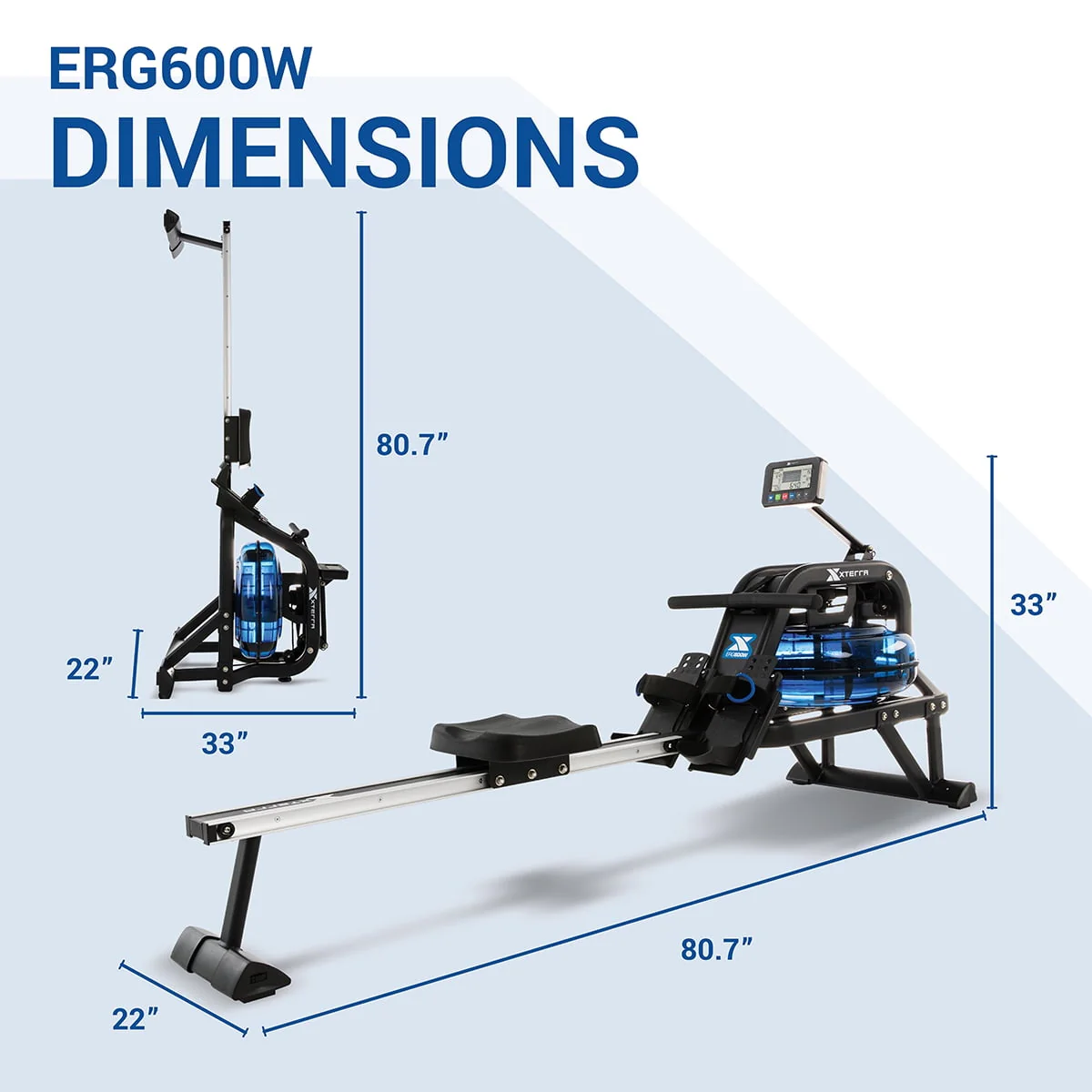 XTERRA Fitness ERG600W Water Rowing Machine