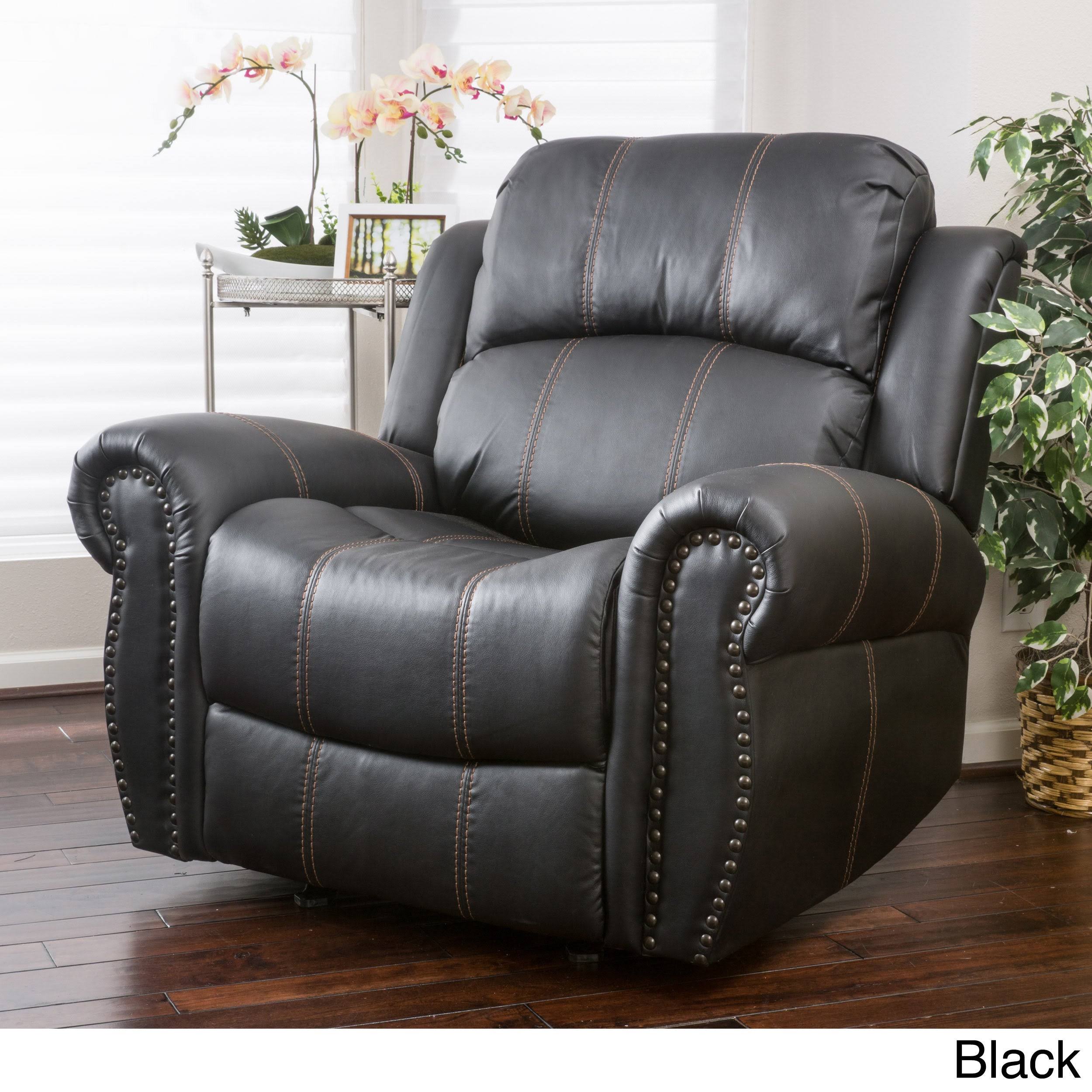 Charlie Faux Leather Glider Recliner Club Chair - Christopher Knight Home