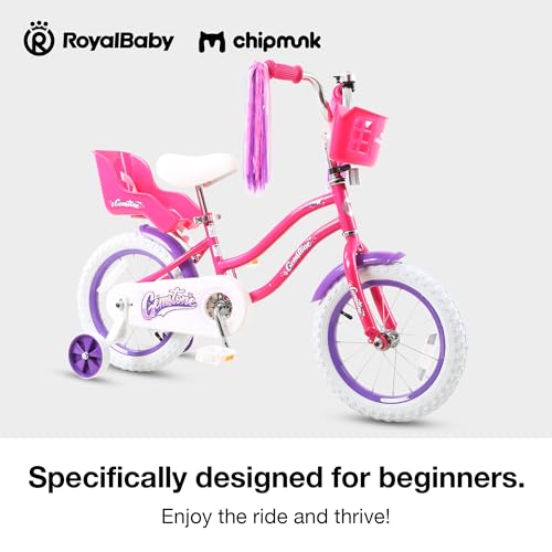 Chipmunk Kids Bike Toddlers 12 14 16 18 Inch Wheel Bicycle Beginners Boys Girls Ages 3-11 Years, Multiple Color Options