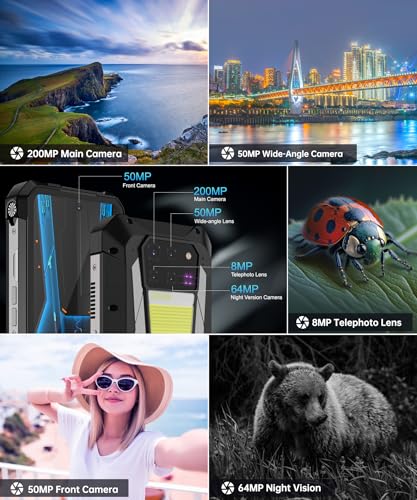 8849 Tank 3 Pro Rugged Smartphone 2024, 23800mAh Rugged Projector Phone 97dB Loud Speaker