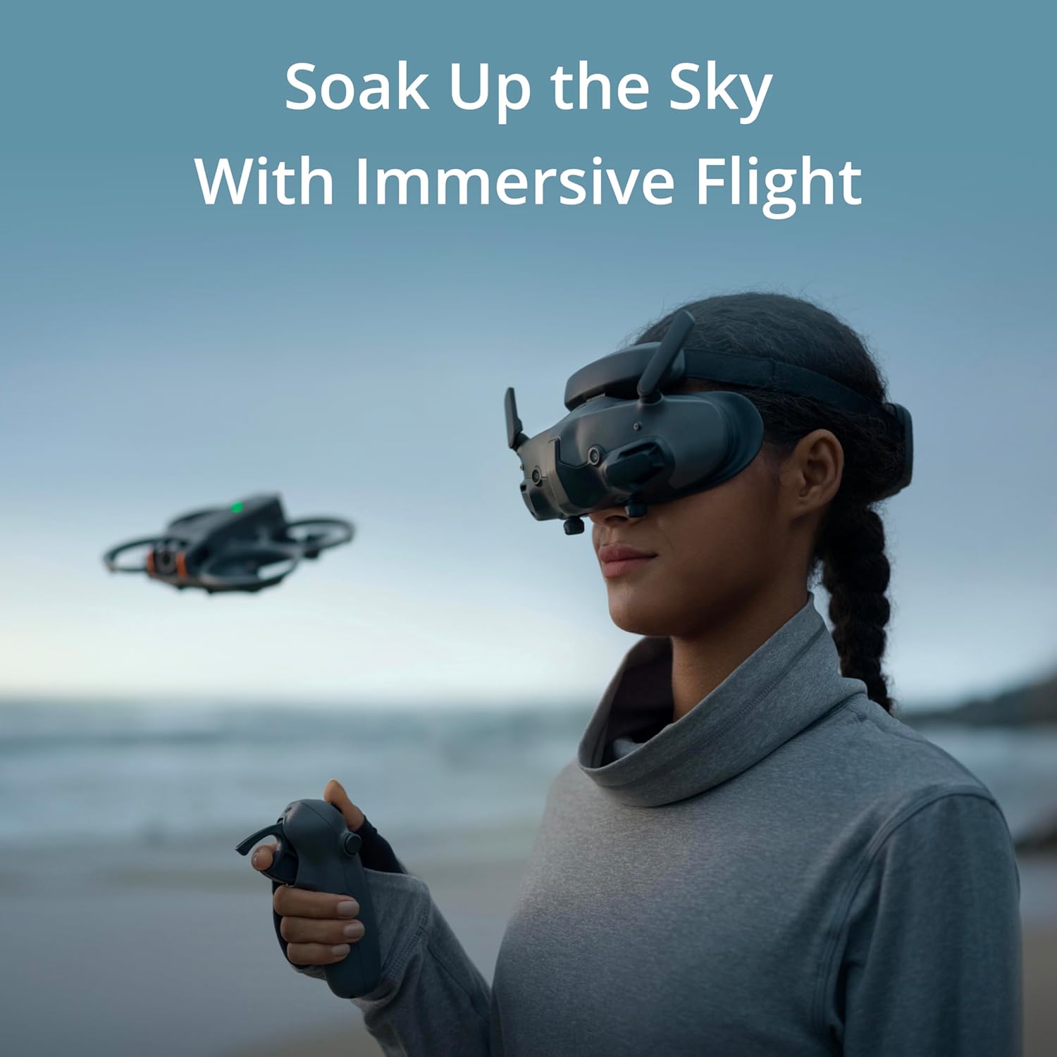 DJI Goggles 3, FPV Goggles with Stunning Micro-OLED Screens, Immersive Flight Experience, O4 HD Video Transmission, Adjustable Diopters