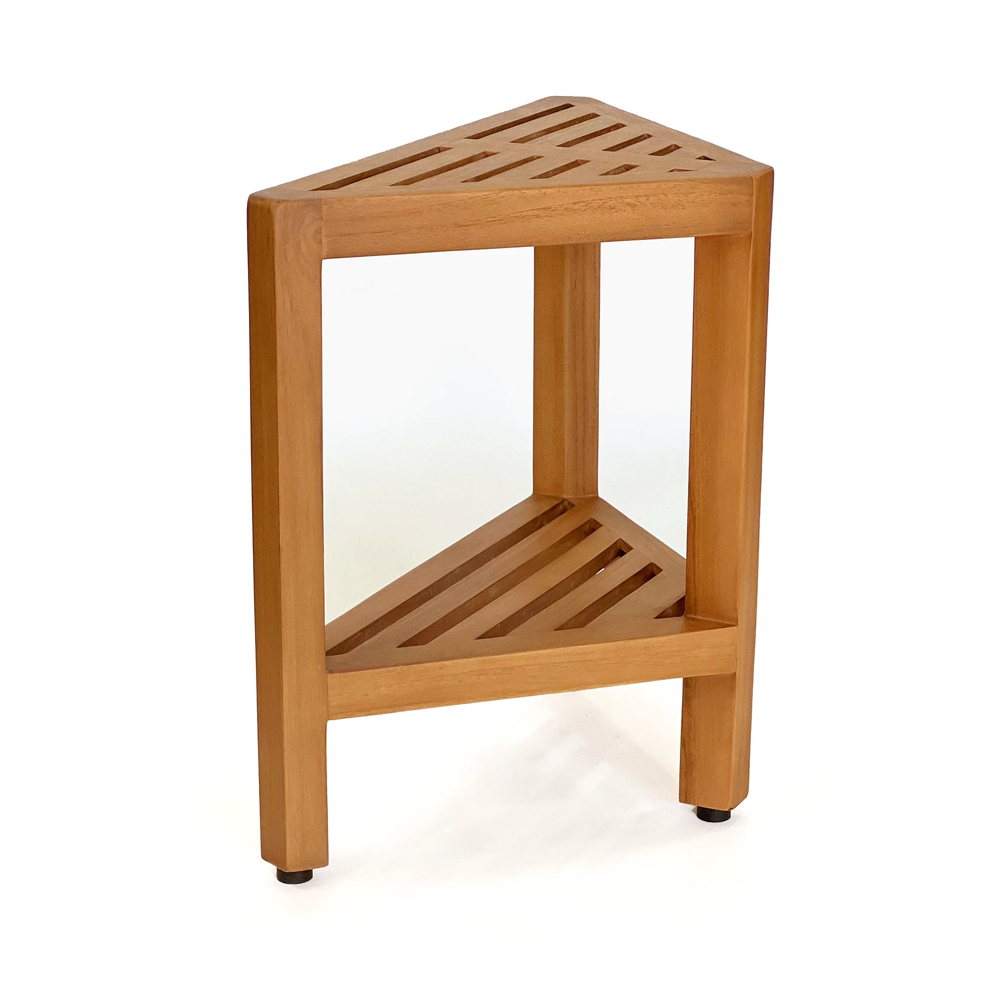 Asta Bora Solid Teak Fully Assembled Shower/Bath/Spa Corner Stool/Side Table, SPATEAK Collection, TB-009