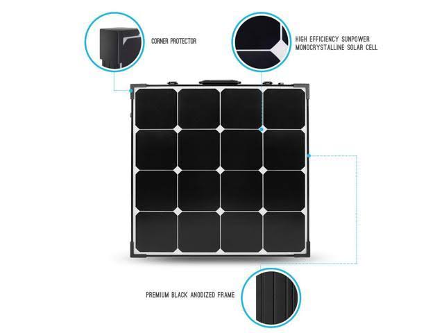 Renogy 100 Watt Eclipse Monocrystalline Solar Suitcase, with Controller