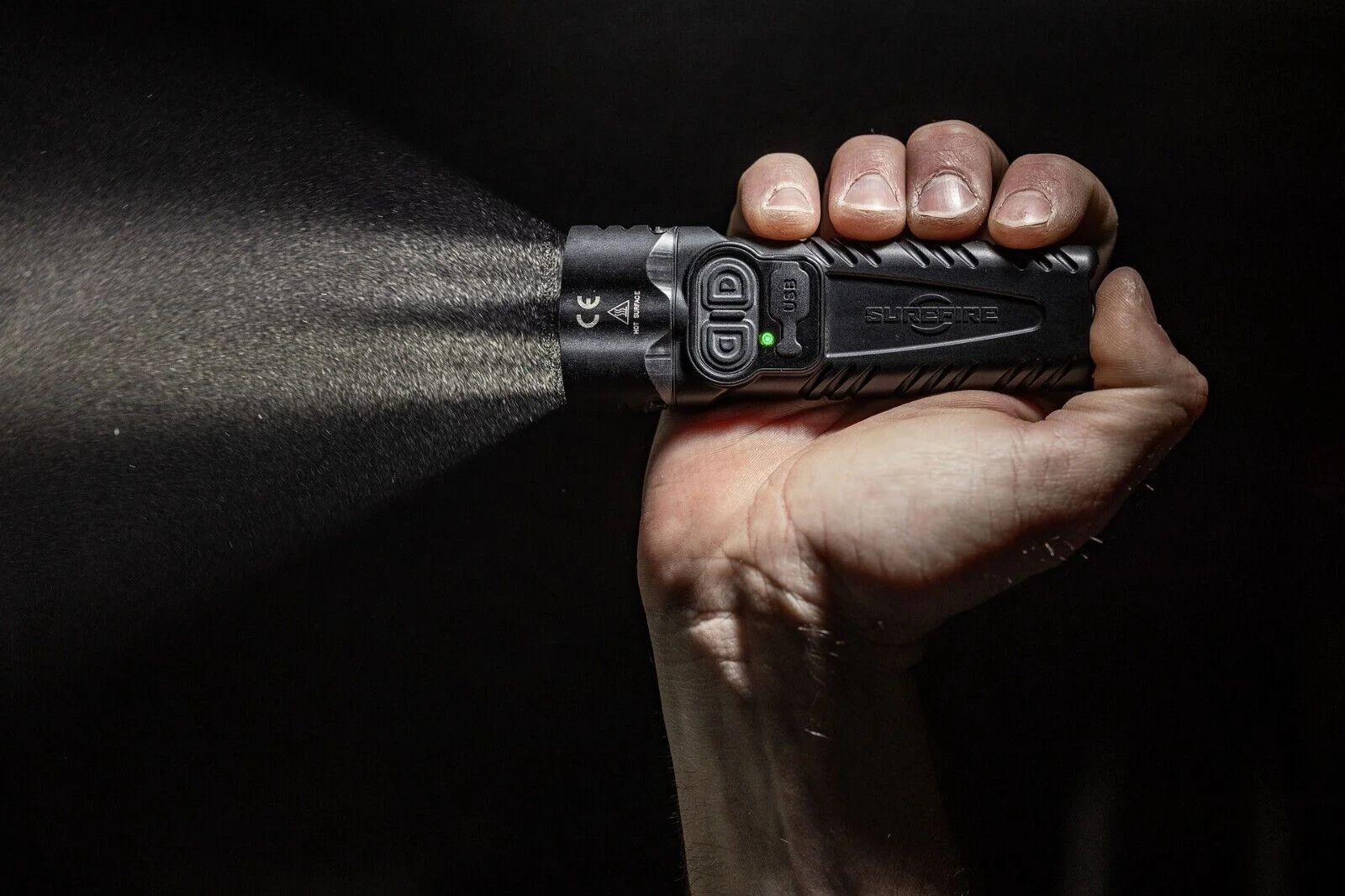 SureFire Stiletto PRO II (PLR-C) Multi-Output Rechargeable Pocket Flashlight 1500 Lumen LED Bundle with USB Wall Adapter - EDC Tactical Flashlight