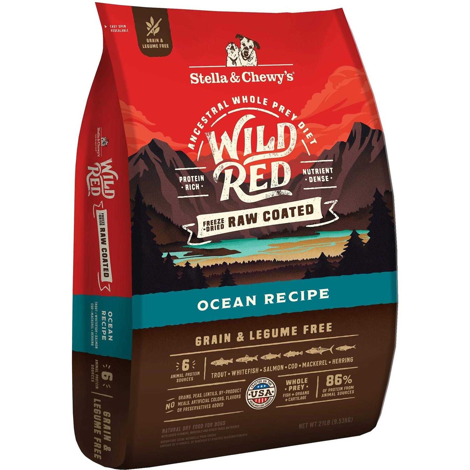 Stella &amp; Chewy's Wild Red Dry Dog Food Raw Coated High Protein Grain Free Recipe - Pet Supplies online store