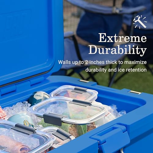 Coleman Pro 55qt Wheeled Ultra-Light Premium Hard Cooler, Extra-Thick Insulation Keeps Ice up to 5 Days, 92-Can Capacity, Heavy-Duty Wheels
