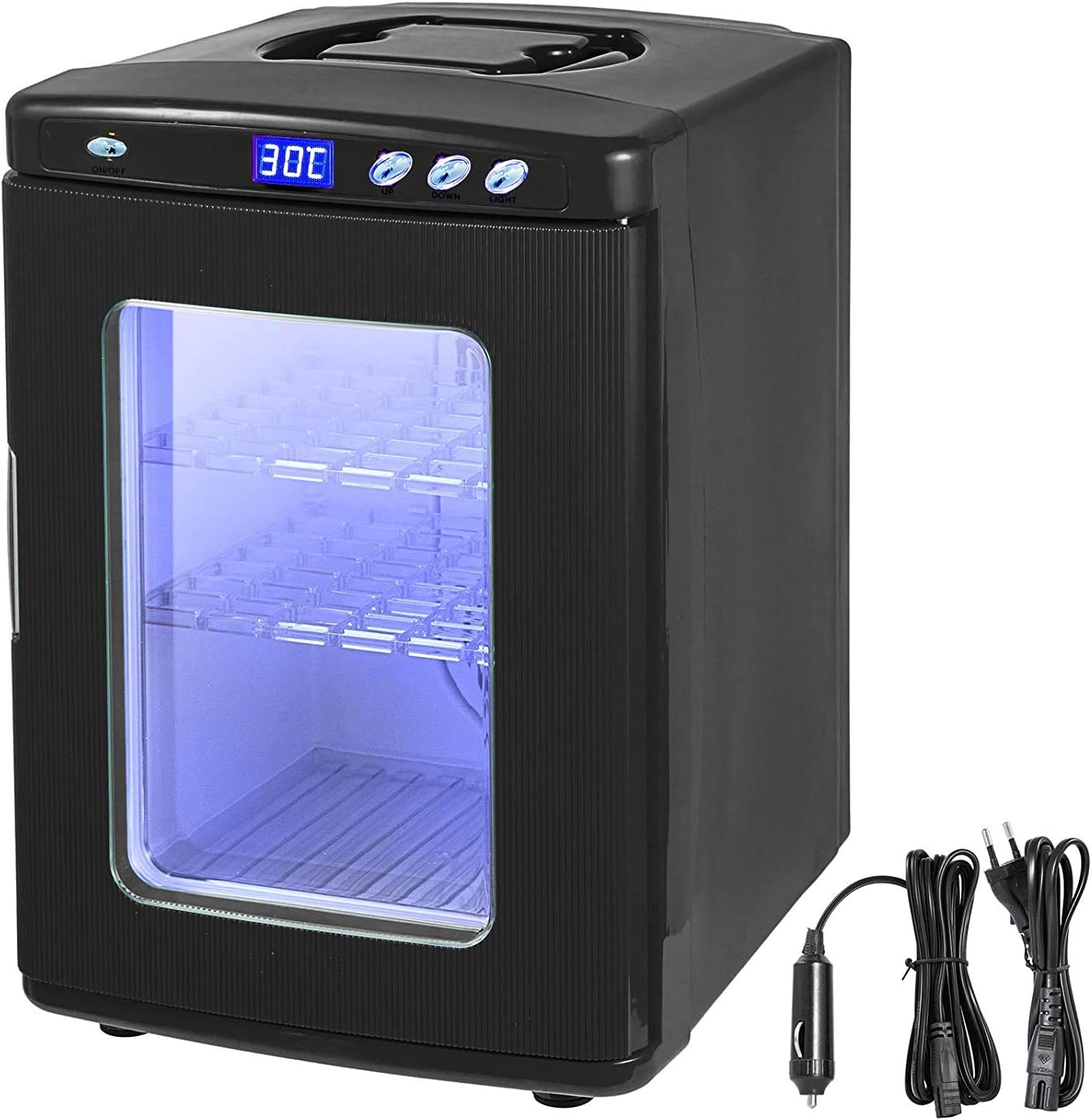Black Reptile Egg Incubator 25L Capacity Mini Digital Incubator ReptiPro 6000 Portable Reptile Incubator Cabinet Style with Heating and Cooling