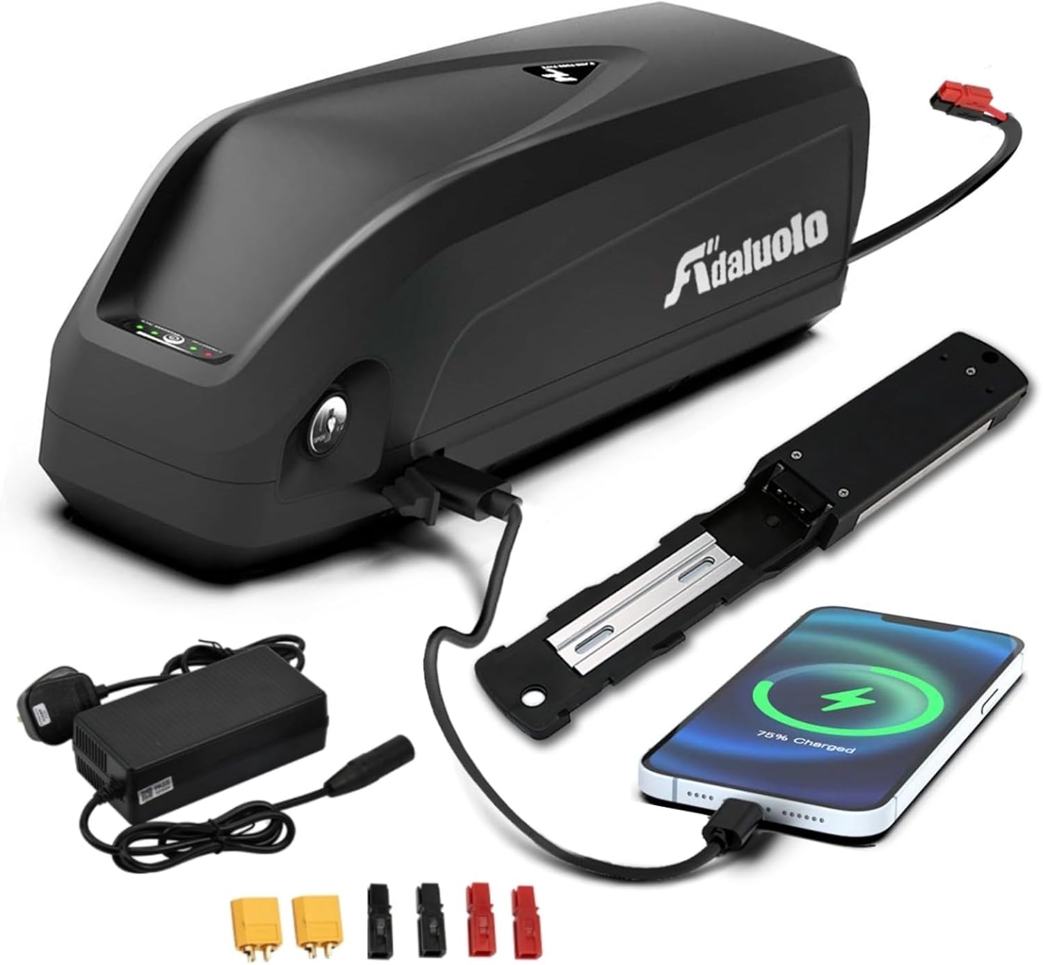 Ebike Battery, 48V 20AH Electric Bike Battery Pack Lithium ion Bicycle Battery with Charger, 5 Pin Base