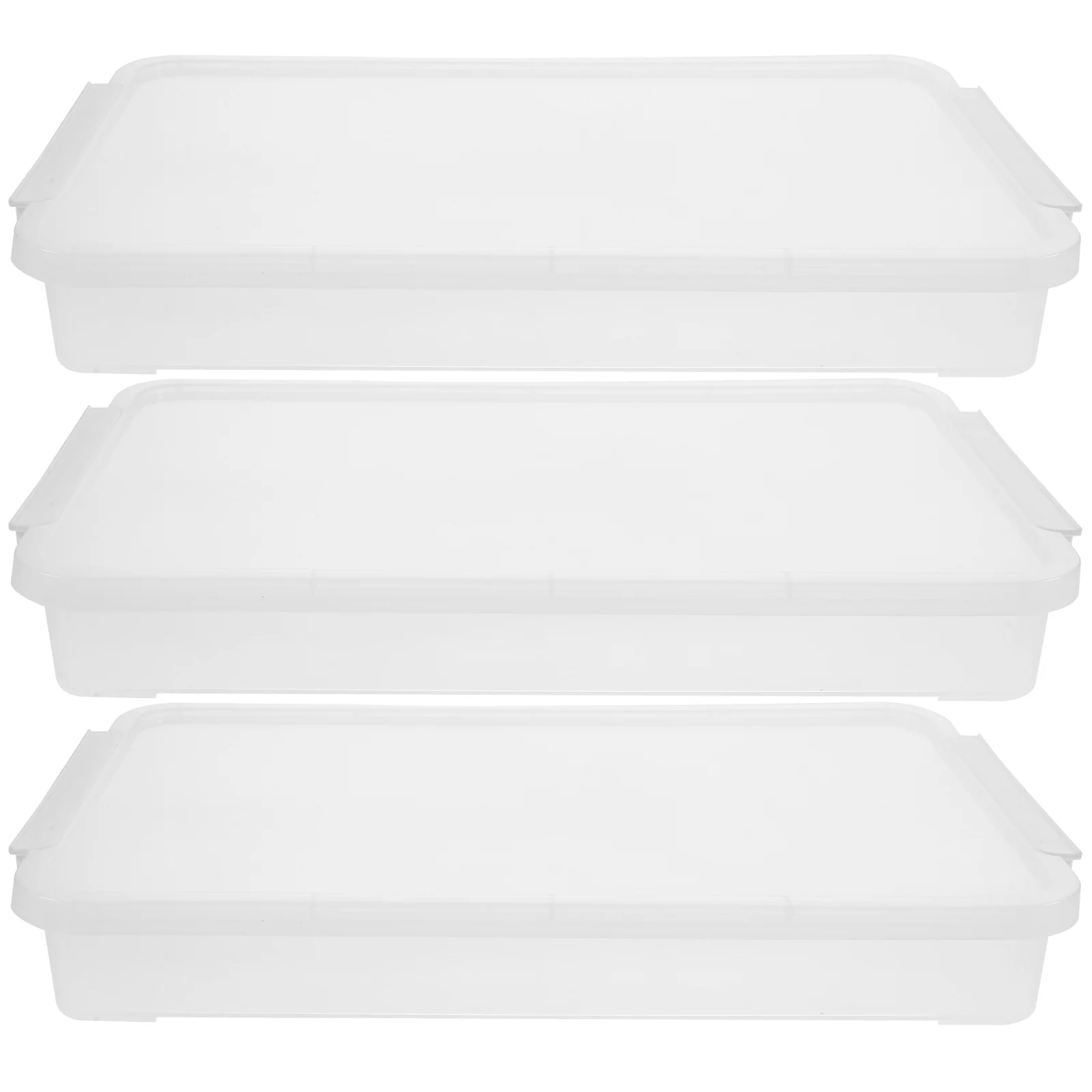 3 Pcs Boxes for Organizing Office Storage Bins Clear Containers Scrapbook