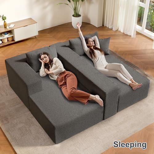 104" Sectional Couches for Living Room, Modular Sectional Sofa with Deep Seat, L-Shape Couch with Chaise, Cloud Couch for Living Room Bedroom