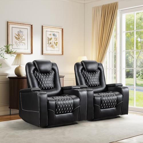 ANJ Power Recliner Chair with USB Ports and Cup Holders