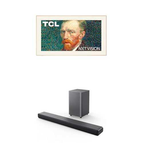 TCL 65-Inch Class NXTVISION Series QLED 4K UHD Google Smart TV Canvas Style Art Frame TV - QLED, 120hz, Matte Anti-Glare Screen, Free Bezel and Frame