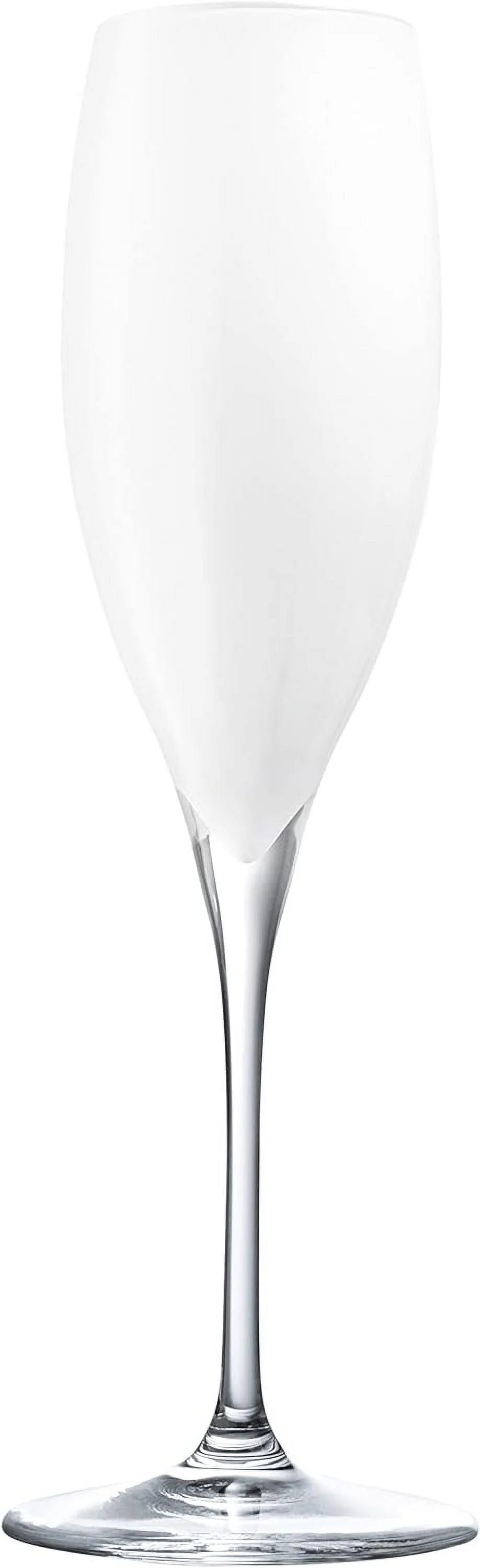 Toasting Flute Glass - Champagne - Flutes - Set Of 6 Crystal Glasses - Wedding Toasting Flutes - White - 11 Oz Made In Europe