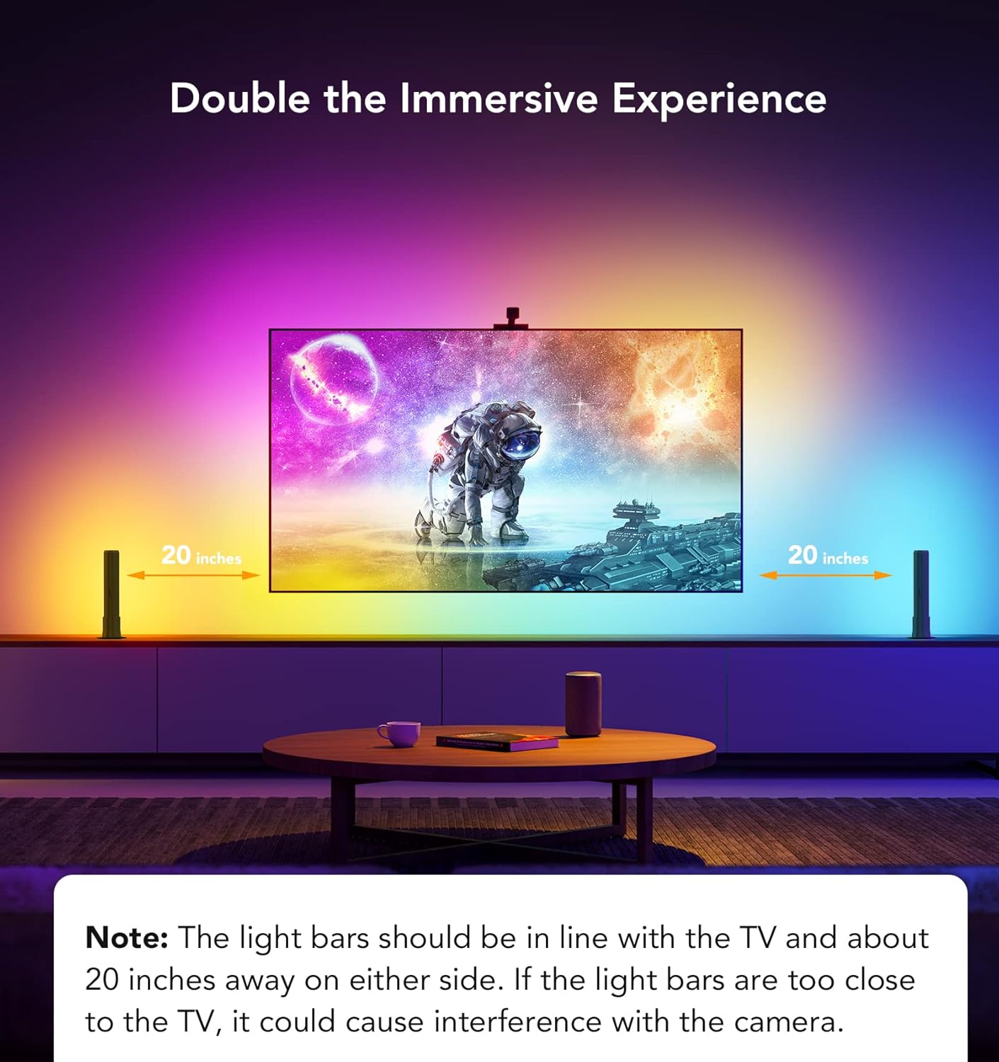Govee LED Strip Lights & Light Bars with Camera, Smart Wi-Fi RGBIC DreamView T1 Pro LED Lights for TV (55-65 inches)