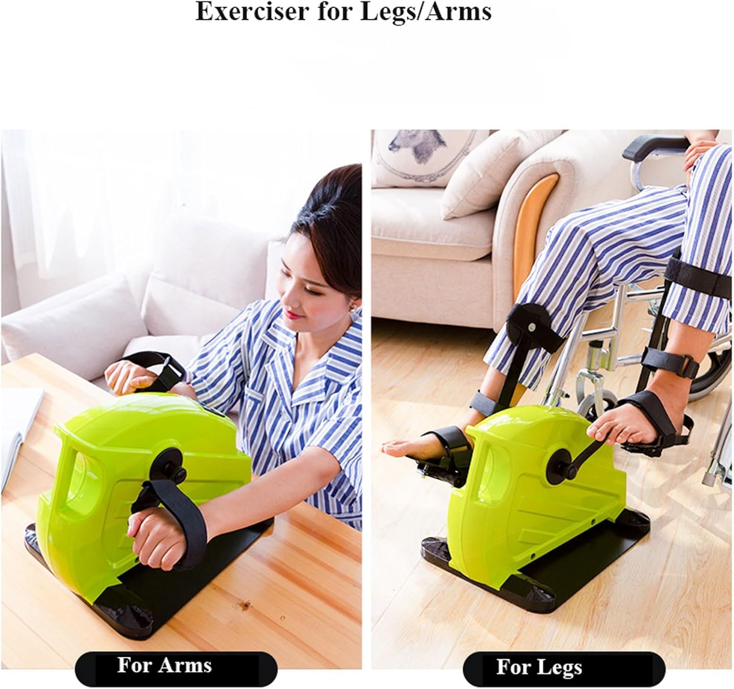 Pedal Exerciser for Seniors, Portable Under Desk Fitness Machine , Indoor Pedal Exerciser Machine Bike for Arms, Legs