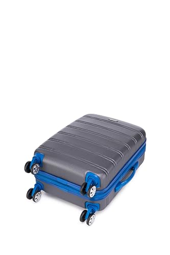 Rockland Melbourne Hardside Expandable Luggage with Spinner Wheels, 2TONENAVY, 2 Piece (20/28)