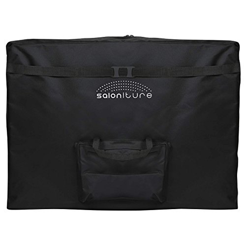 Saloniture Professional Portable Folding Massage Table with Carrying Case - Black