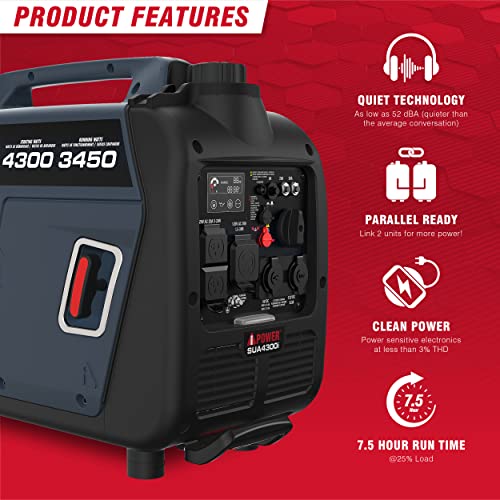 A-iPower 7600W Dual Fuel Quiet Portable Inverter Generator, Electric Start RV Ready, EPA & CARB Compliant CO Sensor