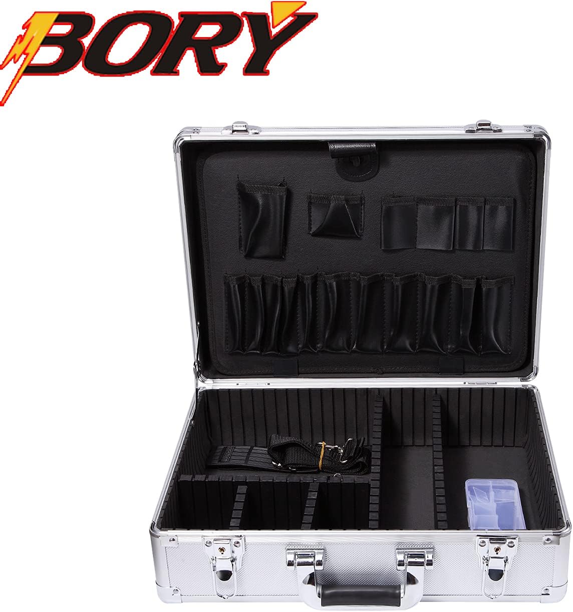Small Aluminum Hard Case Briefcase Silver Carrying Case Flight Cases Portable Equiment Tool Case Box008A-S