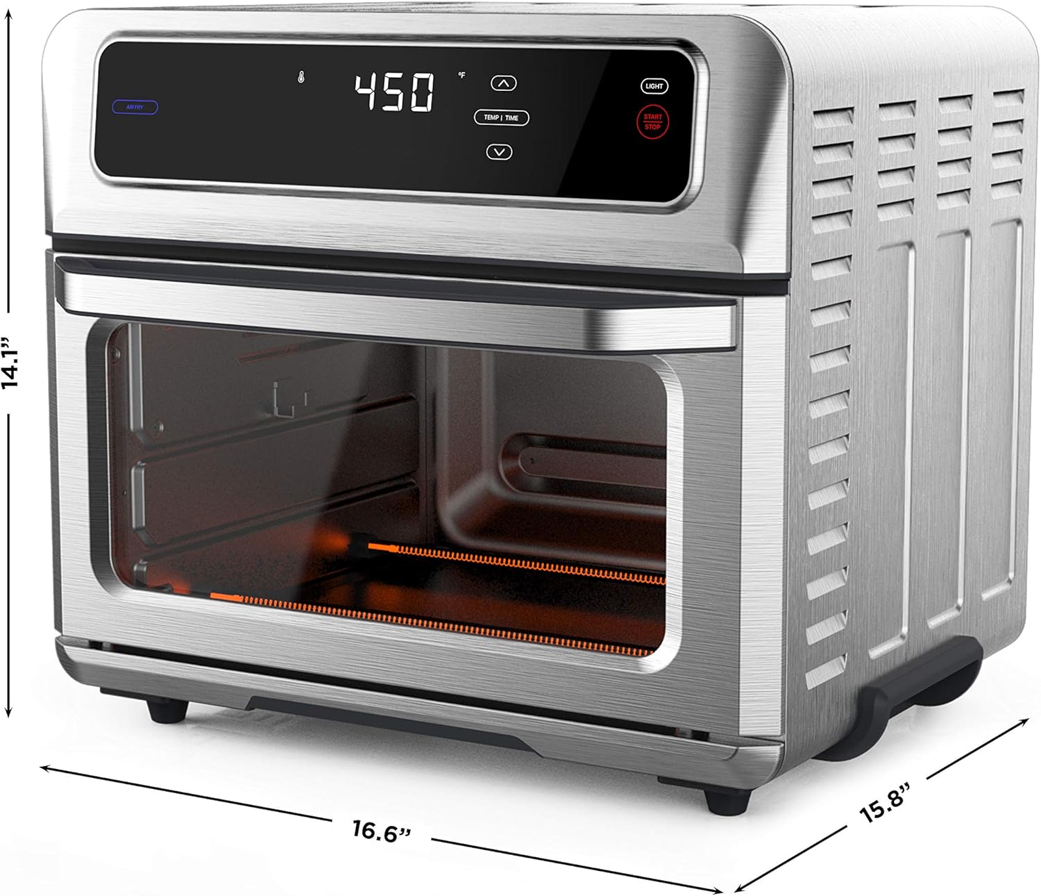 CHEFMAN Air Fryer Toaster Oven XL 20L, Healthy Cooking & User Friendly, Countertop Convection Bake & Broil, 9 Cooking Functions