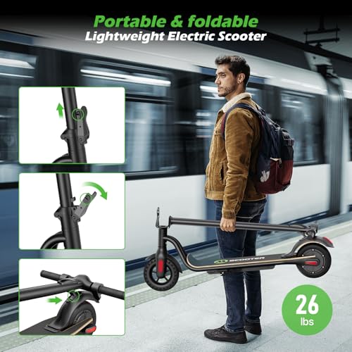MEGAWHEELS Electric Scooter for Adults, 14/19/28 Miles Long Range,15.5/20 Mph Top Speed, Front Dual Supsension Electric Scooter with Cruise Control