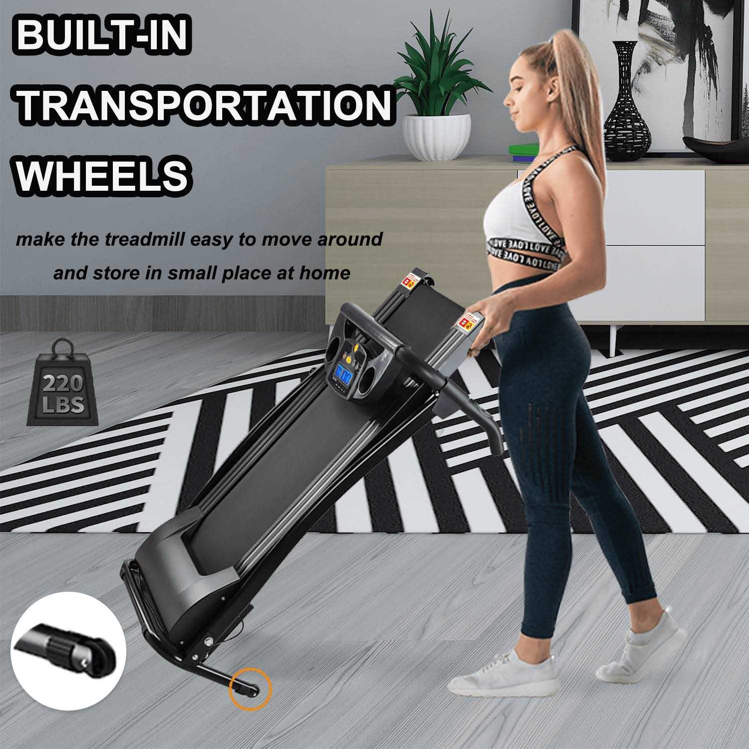 Fyc Foldable Treadmills for Home Electric Running Machine Treadmill for Home Gym Fitness Home - Sports Supplies Online Store