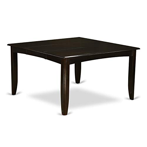 East West Furniture PFCA9-CAP-W 9 Piece Dining Table Set Includes a Square Wooden Table with Butterfly Leaf and 8 Dining Room Chairs, 54x54 Inch