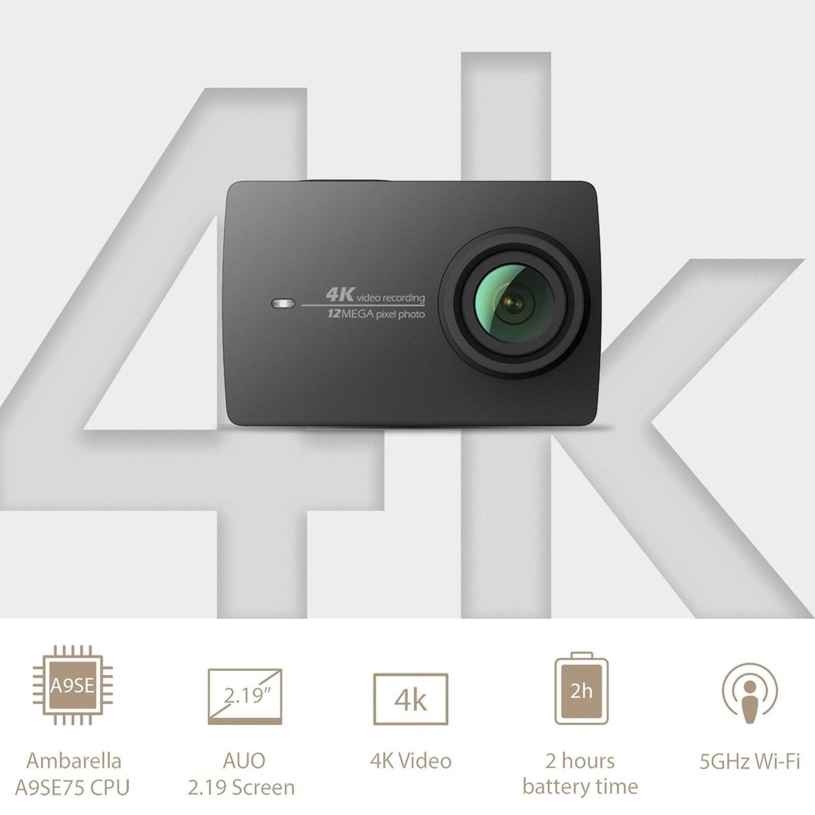 YI 4K Action Camera 12.0 MP Ultra HD Action Camera - 4K - Night black
