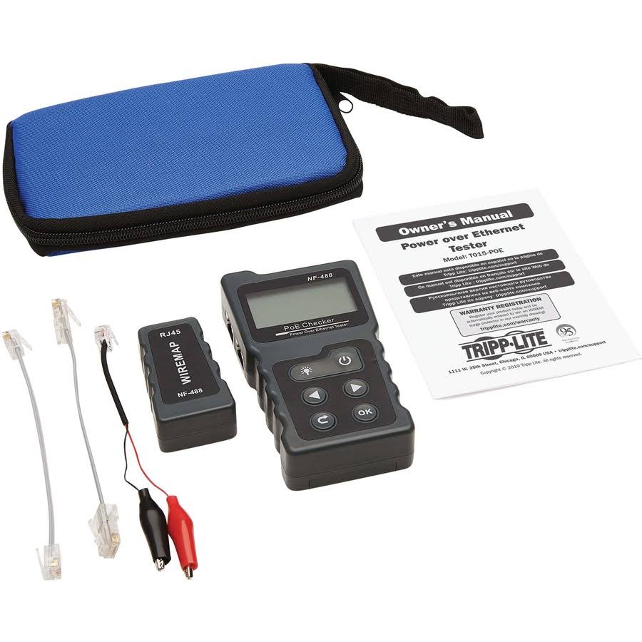 Tripp Lite Network and Power over Ethernet (PoE) Signal Tester with Carrying Case - Network tester T015-POE