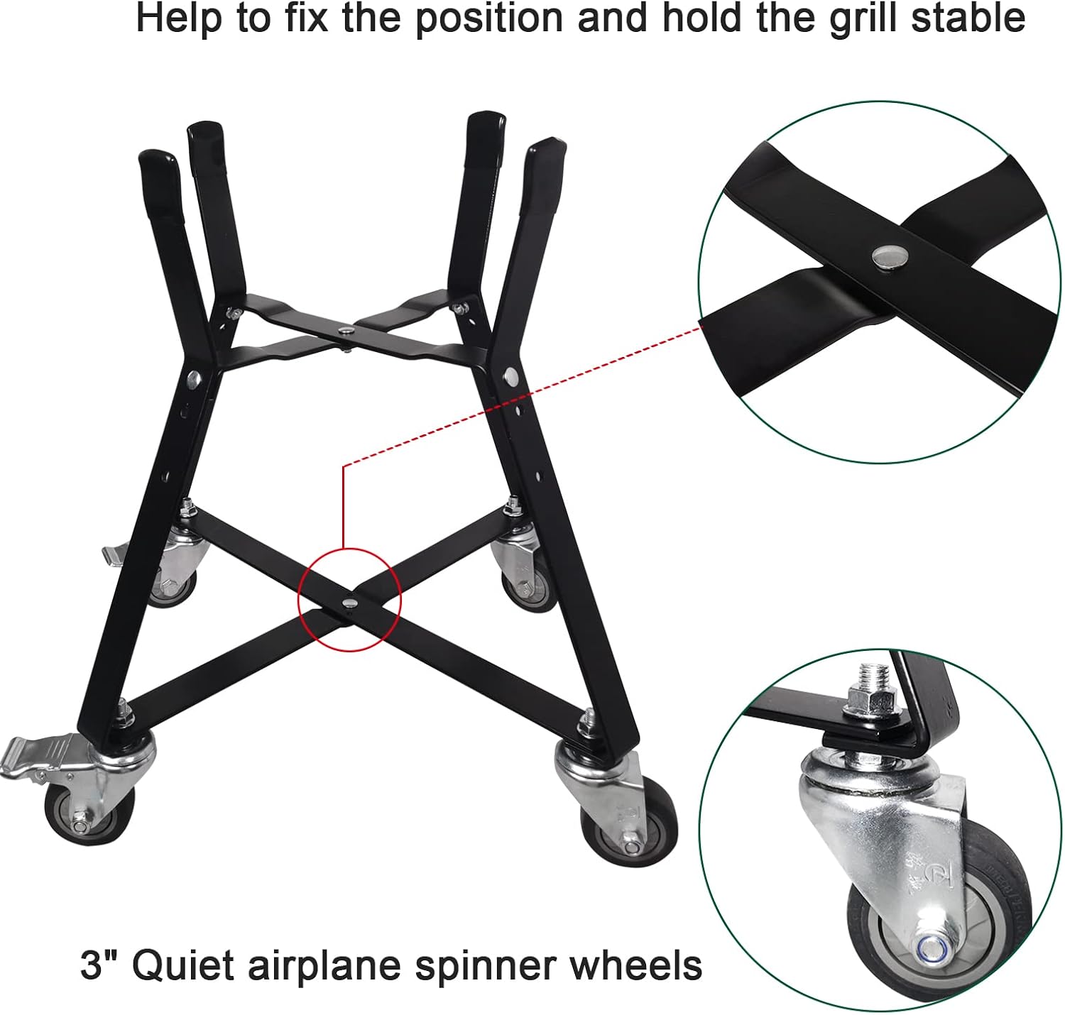 Quantfire MinMax Big Green Egg Nest, Grill Stand for Big Green Egg Accessories