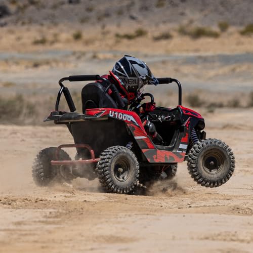 UTV Ride on Car (Large), 48V Shock Absorber Electric Vehicles with Disk Brake, Gear Switch, Steel Frame, Off-Road Tire, Flexible Seat Belt and Seat
