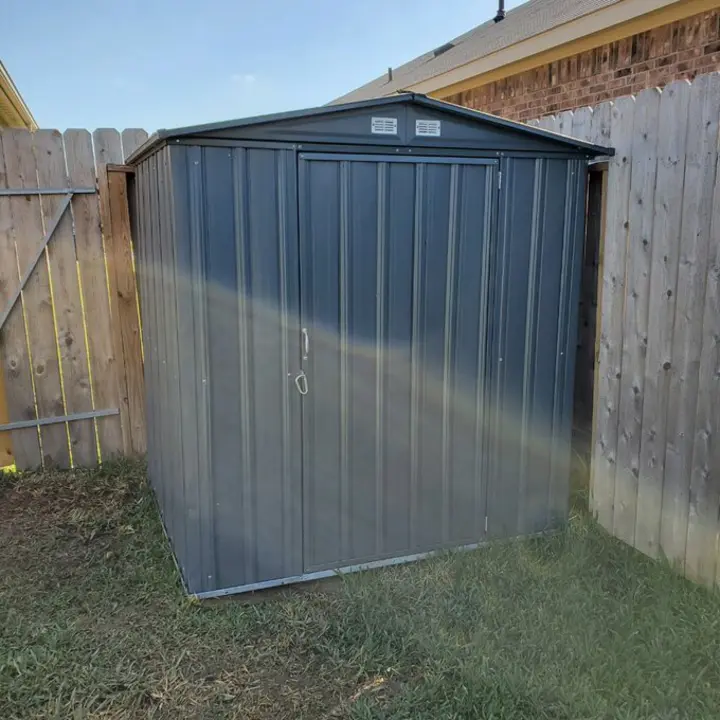 【Storage Shed】6 ft. W x 5 ft. D Metal Storage Shed